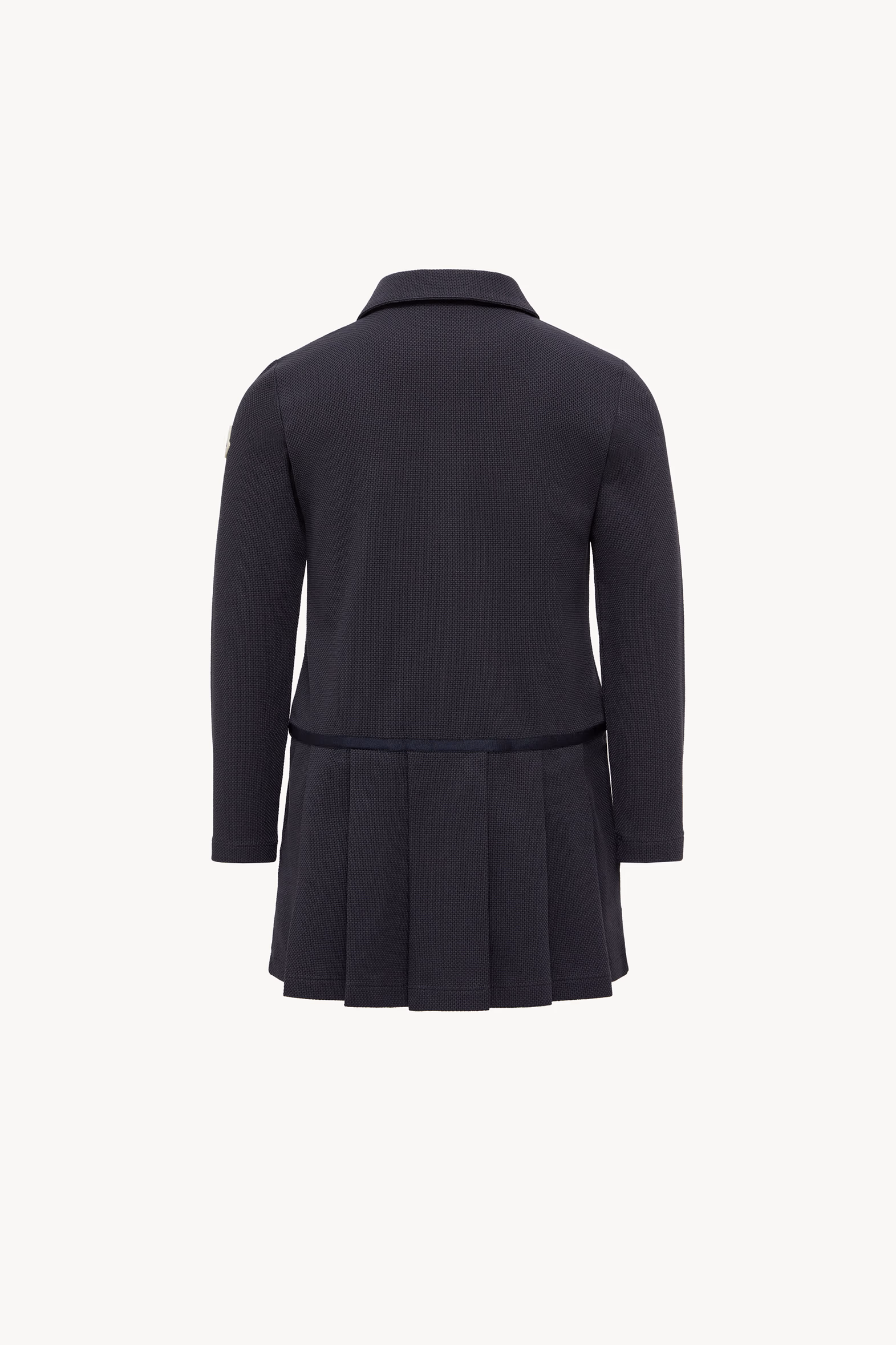 Piquet Polo Shirt Dress Girl Navy Blue Moncler 4